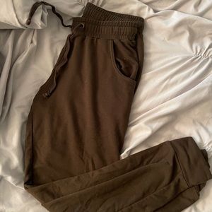 Grace and lace olive green fleece lined joggers